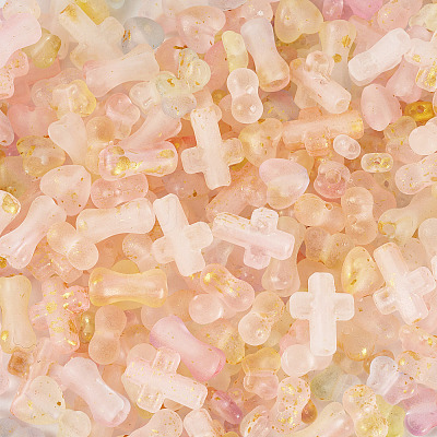 150G 6 Styles Gradient Color Transparent Acrylic Beads OACR-TA0003-58-1