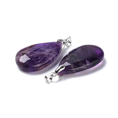 Natural Amethyst Pendants X-G-D084-01P-B03-1