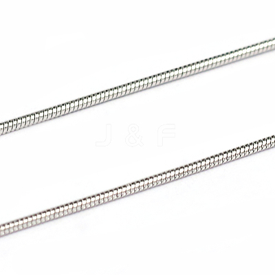 Tarnish Resistant 304 Stainless Steel Round Snake Chains CHS-L001-163-0.9mm-1