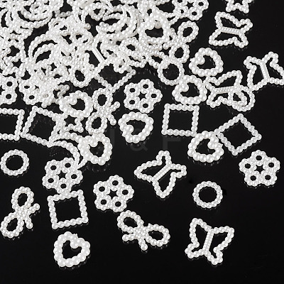 80Pcs 8 Styles Resin Imitation Pearl Cabochons RESI-TA0003-88-1