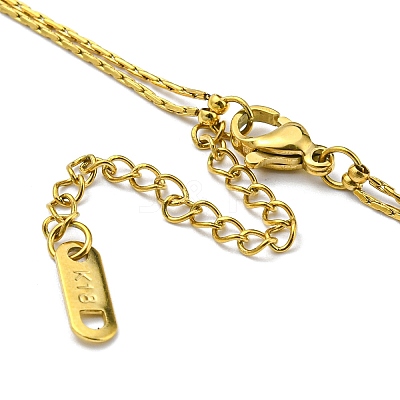 304 Stainless Steel Boston Link Chains Double Layer Necklaces LS-BJEW-K257-04G-1
