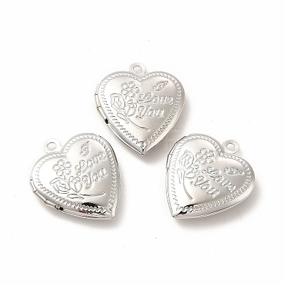 Brass Locket Pendants ZIRC-M120-01P-1