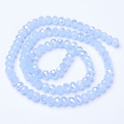 Electroplate Glass Beads Strands EGLA-A034-J6mm-B02-1