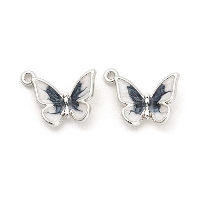 Rack Plating Alloy Enamel Pendants PALLOY-Q005-12P-1