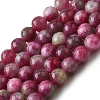 Natural Jade Imitation Watermelon Tourmaline Beads Strands G-NH0006-A01-02-1-1