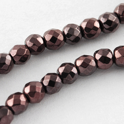 Non-magnetic Synthetic Hematite Beads Strands G-Q890-2mm-2-1