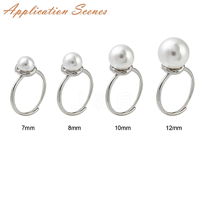 Brass Cup Peg Open Cuff Ring Settings LS-KK-G518-10P-04-1