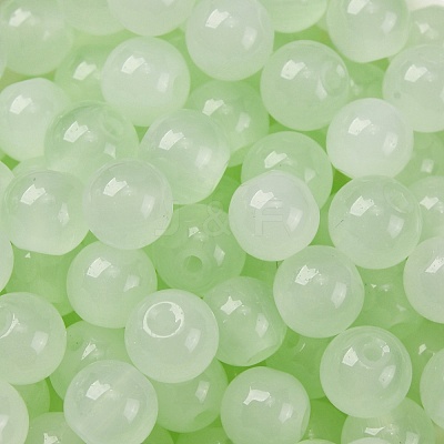 Imitation Jade Glass Seed Beads SEED-Z004-J8MM-09-1