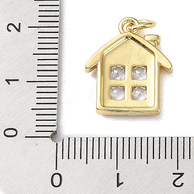 Brass Micro Pave Cubic Zirconia Pendants KK-I383-01G-05-1