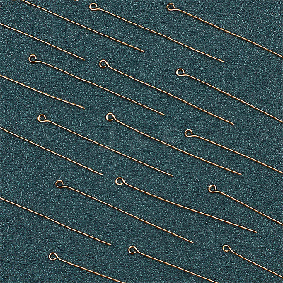 100Pcs 2 Colors Brass Eye Pins KK-BBC0020-58-1
