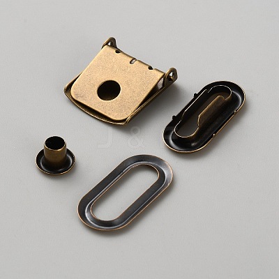 Brass Baseball Hat Cap Buckle Strap Clasp Clip Kit FIND-WH0435-60AB-1