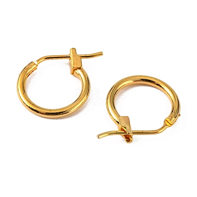 Brass Hoop Earrings X-EC107-1NFG-1