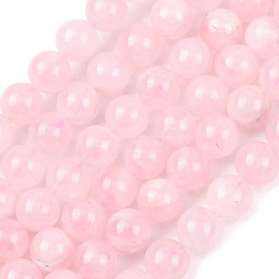 Pink Color Natural Madagascar Rose Quartz Beads Strands G-D809-19-8mm-1