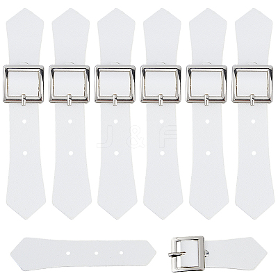 8 Sets PU Leather Sew on Toggle Buckles AJEW-HS0001-54B-1