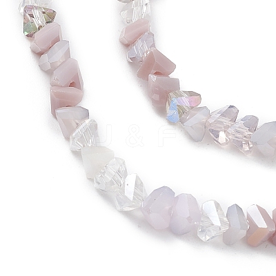Gradient Color Electroplate Glass Bead Strands GLAA-E042-02C-1