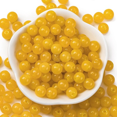 Imitation Jade Glass Seed Beads SEED-Z004-J8MM-02-1