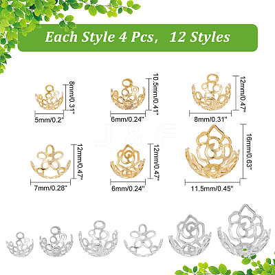 Brass Bead Cap KK-PH0006-05-1