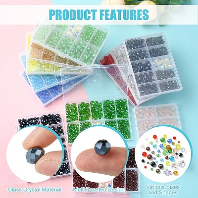 DIY Glass Beads & Charms Jewelry Making Finding Kit DIY-YW0008-98A-1