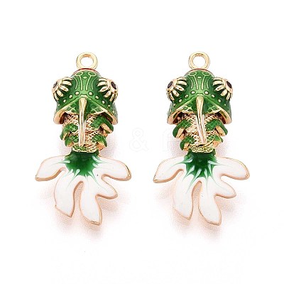 Brass Enamel Pendants KK-T071-27G-01-1