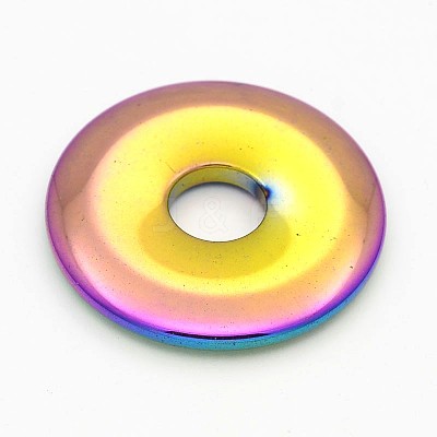 Electroplated Non-magnetic Synthetic Hematite Pendants G-N0161-02-1