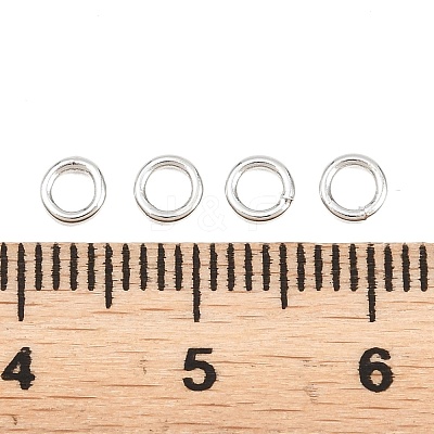 Brass Closed Jump Rings KK-D257-01P-06-1