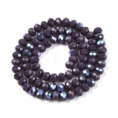Electroplate Opaque Solid Color Glass Beads Strands LS-EGLA-A044-P6mm-L11-1