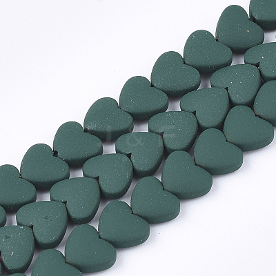 Spray Painted Non-magnetic Synthetic Hematite Beads Strands G-T116-05-14-1