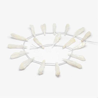 Electroplated Natural Quartz Crystal Beads Strands G-G890-A-01-1