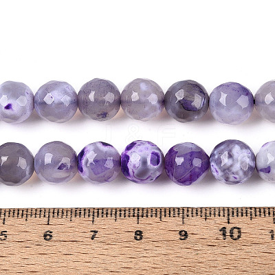 Dyed & Heated Natural Fire Crackle Agate Beads Strands G-N359-01B-08-1