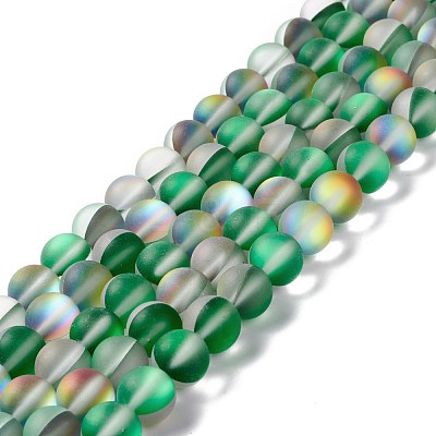 Synthetic Moonstone Beads Strands G-E573-01C-20-1