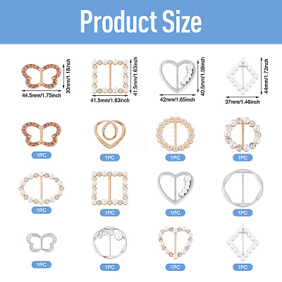 12Pcs 12 Styles Alloy Buckles AJEW-TA0003-44-1