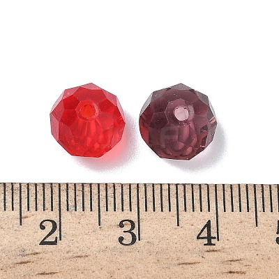 Faceted Rondelle Transparent Glass Beads GLAA-R152-10mm-M1-1