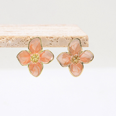 Alloy Enamel Stud Earrings FS-WG082C3-04-1