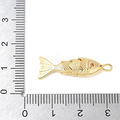 Brass Micro Pave Clear Cubic Zirconia Pendants X-KK-U064-18A-G-1