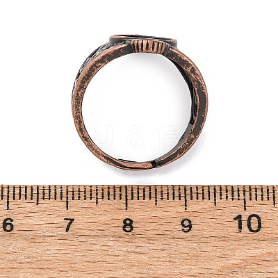 Brass Open Cuff Ring Components KK-U074-14R-1