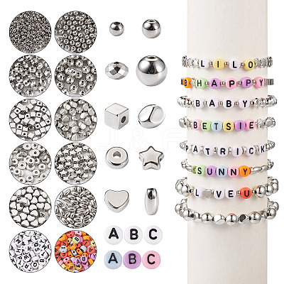1550Pcs 12 Style Plating ABS & CCB Plastic Beads FIND-TA0002-43-1