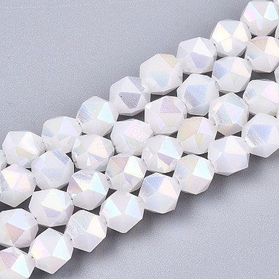 Electroplate Glass Beads Strands EGLA-T019-07C-1