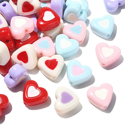100Pcs Opaque Acrylic Beads SACR-CJ0001-25-1