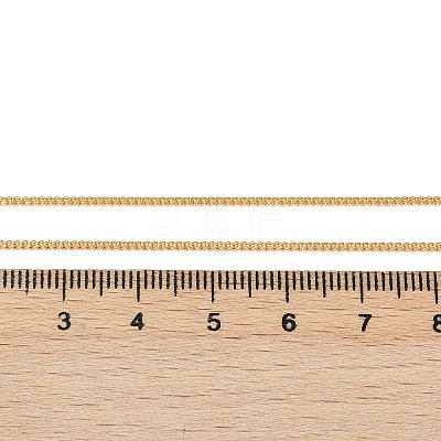 Long-Lasting Plated Brass Curb Chain Necklaces NJEW-K112-07G-NF-1