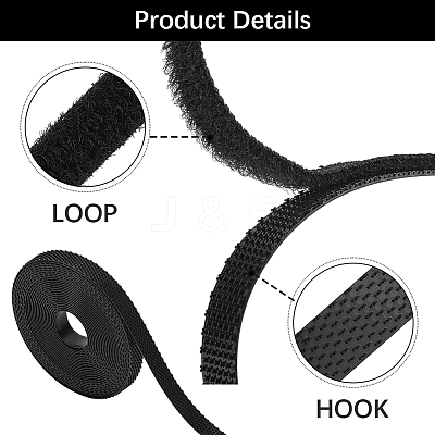 12.5 Yards Nylon Magic Tapes DIY-CY0001-17B-1