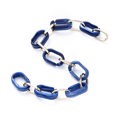 Handmade Acrylic & Aluminium Cable Chains AJEW-JB00560-01-1