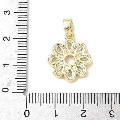 Brass Micro Pave Cubic Zirconia Pendants ZIRC-I356-16G-02-1