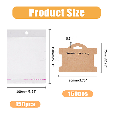 150Pcs Cardboard Display Cards CDIS-DC0001-03-1