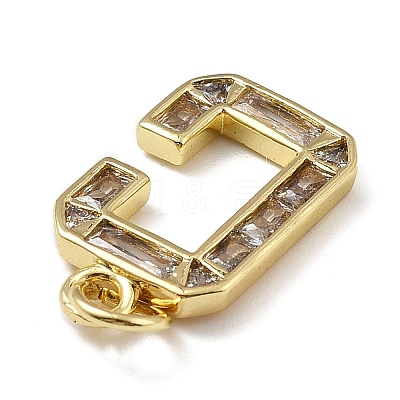 Brass Micro Pave Cubic Zirconia Pendants KK-V014-01G-03-1
