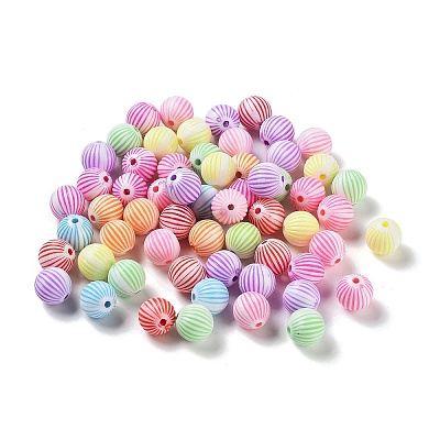 Craft Style Opaque Acrylic Beads OACR-A027-07-1