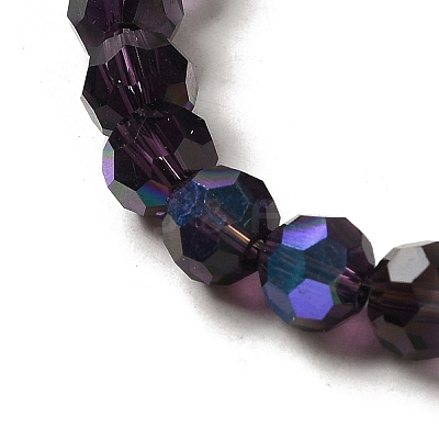 Electroplate Transparent Glass Beads Strands EGLA-A035-T6mm-L15-1