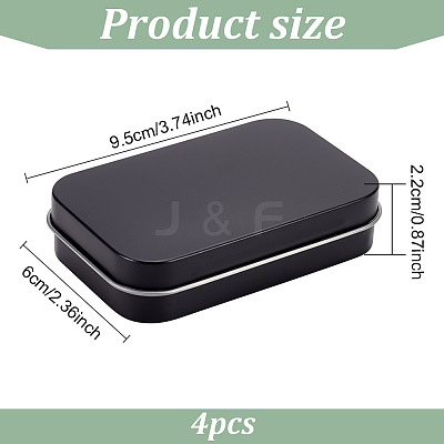 Tinplate Storage Box CON-WH0085-92-1