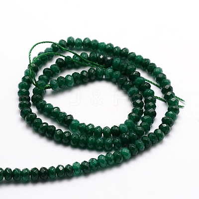 Dyed Natural Malaysia Jade Rondelle Beads Strands X-G-E316-2x4mm-05-1