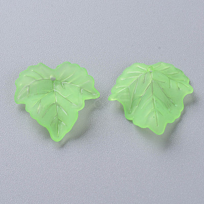 Autumn Theme Transparent Frosted Acrylic Pendants X-PAF002Y-28-1
