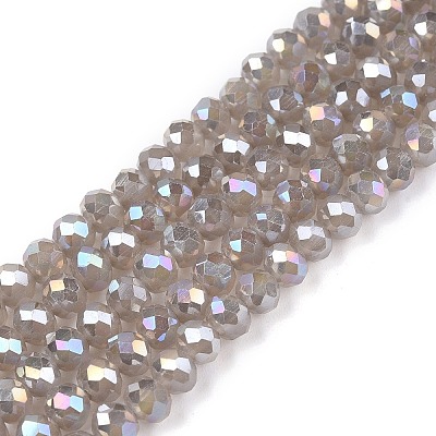 Electroplate Glass Beads Strands EGLA-A044-J4mm-B10-1